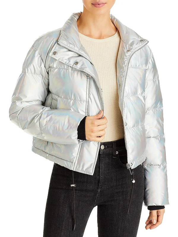 Womens Lightweight Cropped Puffer Jacket