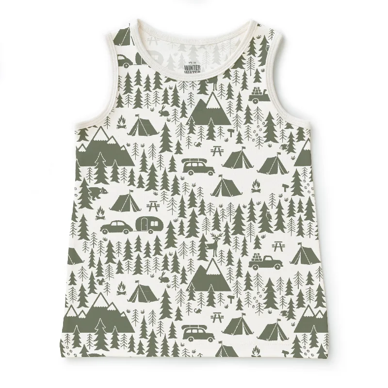 Baby Tank Top - Campground Forest Green