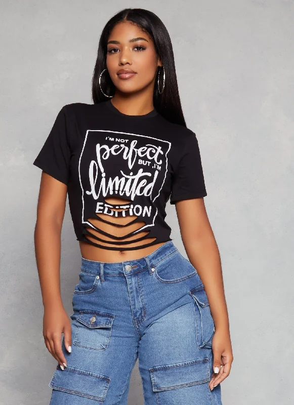 Laser Cut Limited Edition Graphic Crop Top