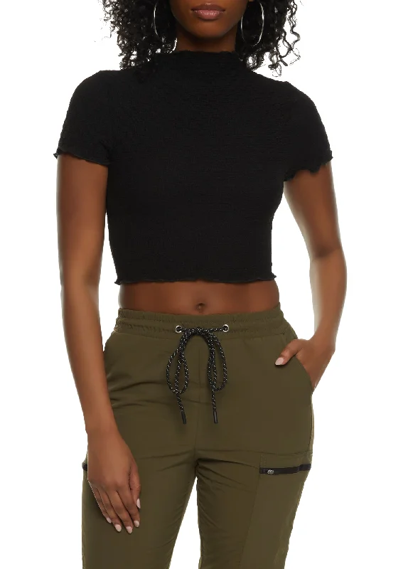 Lettuce Edge Short Sleeve Crop Top